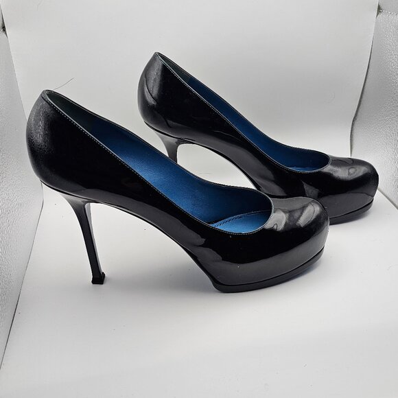 Yves Saint Laurent “Tribtoo 80” Patent Leather Pumps – Size 11 - Picture 3 of 11